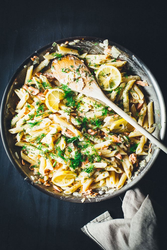 Creamy Lemon Vodka Salmon Pasta Recipe