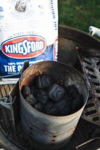 Kingsford Charcoal briquets in chimney starter