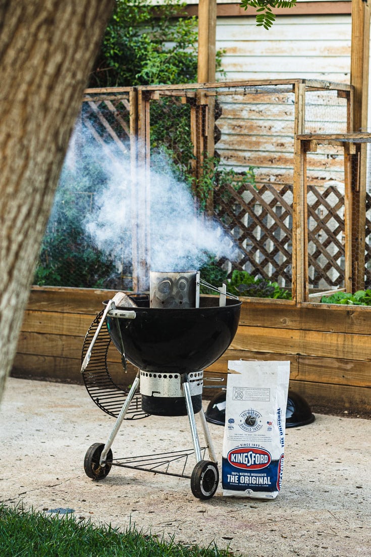 Kingsford Charcoal next to Weber Grill
