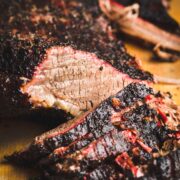 Texas Style Smoked Brisket Sliced - featured