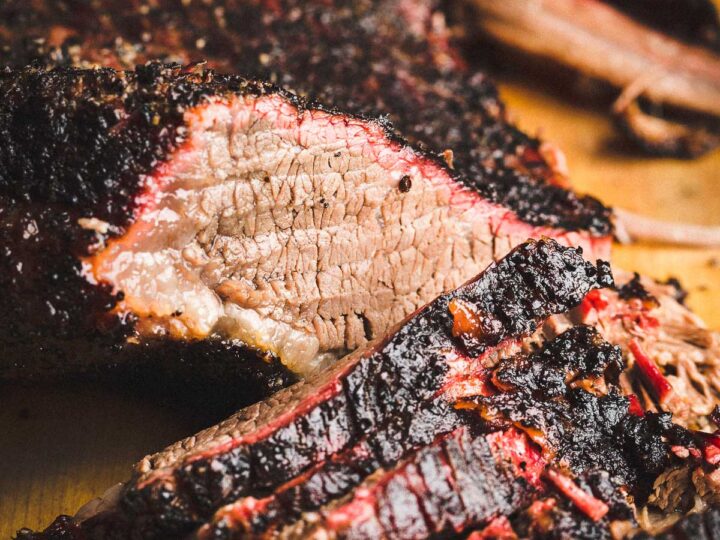 Texas Style Smoked Brisket Sliced - featured