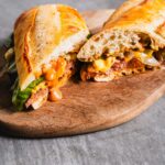 Tri-Tip Sandwich on cutting board