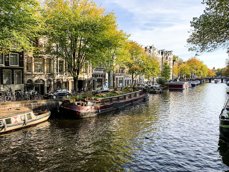 amsterdam canal in fall