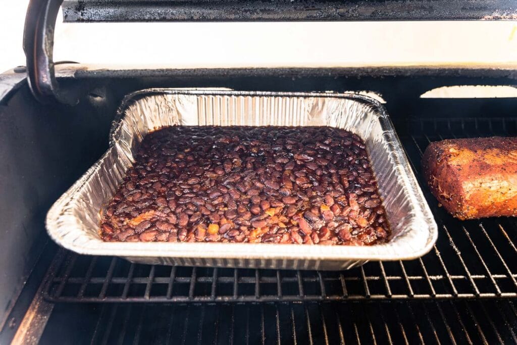 baked beans in a smoker