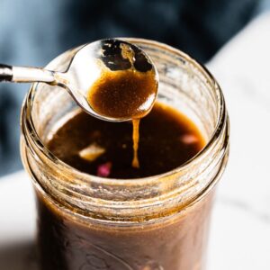 balsamic vinaigrette drizzle from spoon