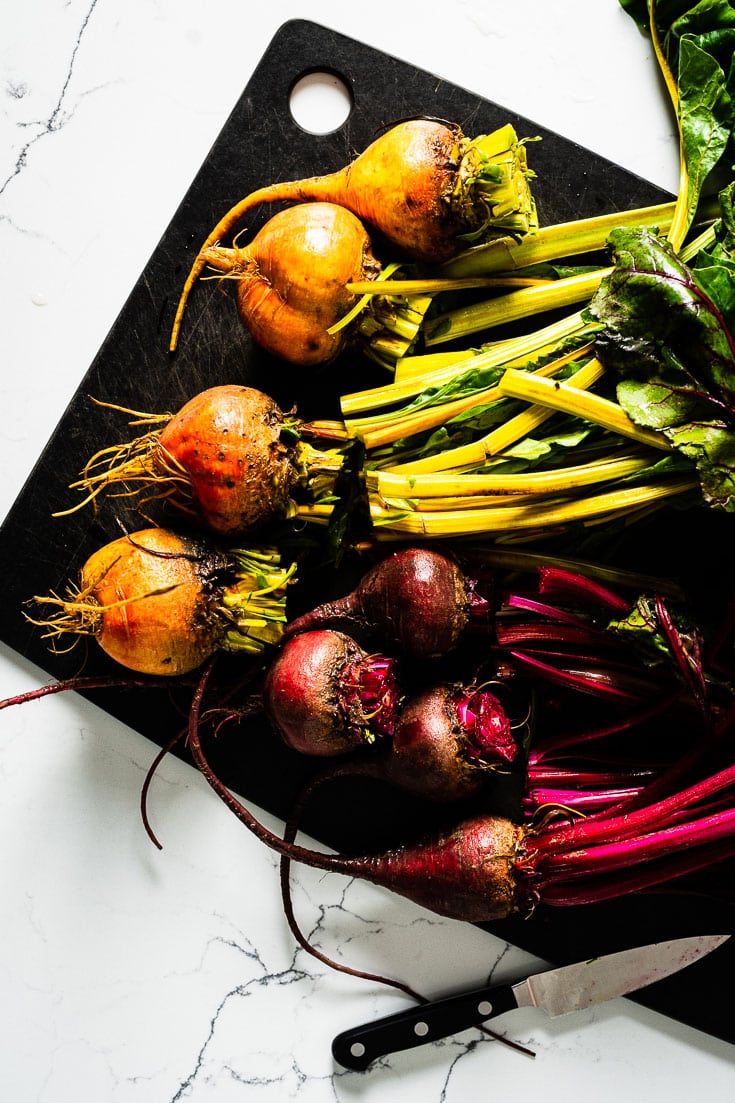 beets prepped for roasting