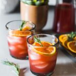 Blood Orange-Rosemary Margaritas straight on