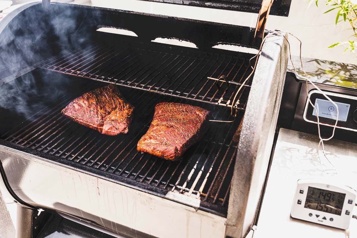 brisket in pellet smoker 2