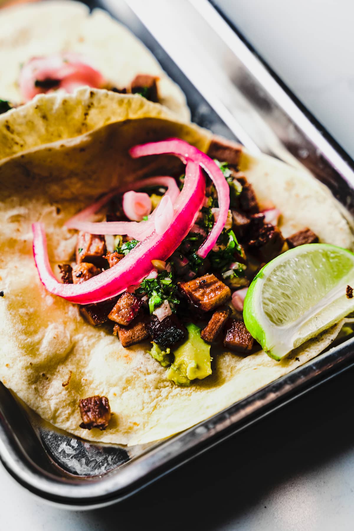 brisket tacos close up