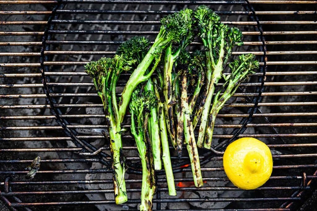 broccolini on the grill horizontal