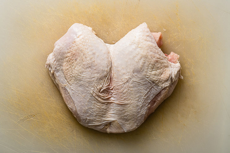 butterflied turkey breast skin up