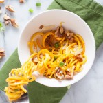 Butternut Squash Noodles with Walnuts Recipe | SaltPepperSkillet.com
