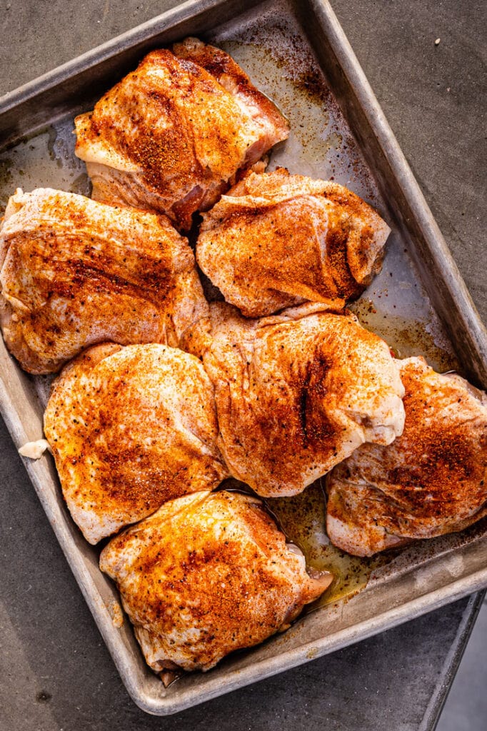 chicken thighs with dry rub for grilling