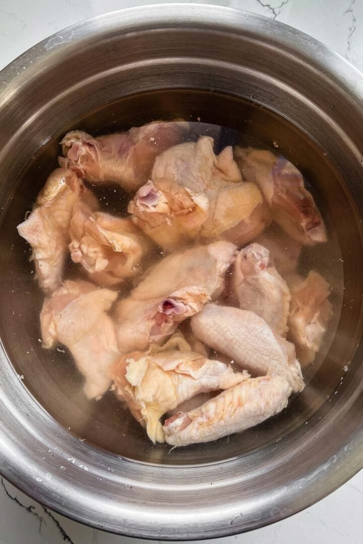 chicken wings in brine