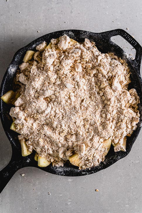 crumble on top of apple crisp before baking