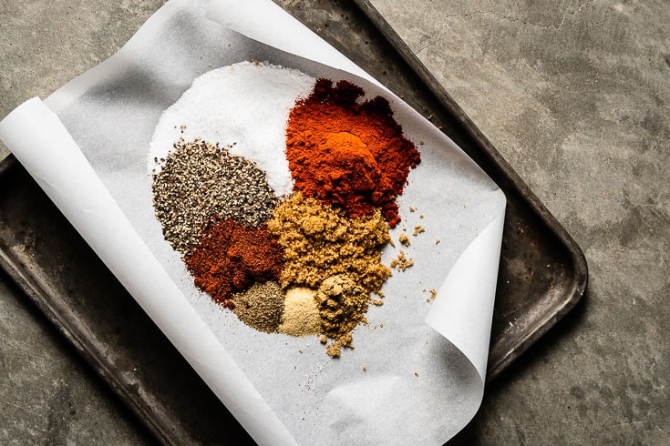 dry rub for chicken ingredients on sheet pan