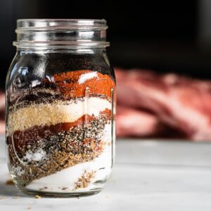 dry rub for ribs in mason jar