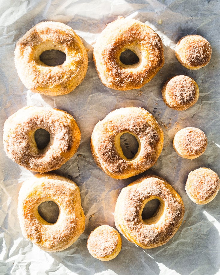 easiest air fryer donuts overhead