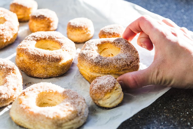 easiest air fryer donuts picking up