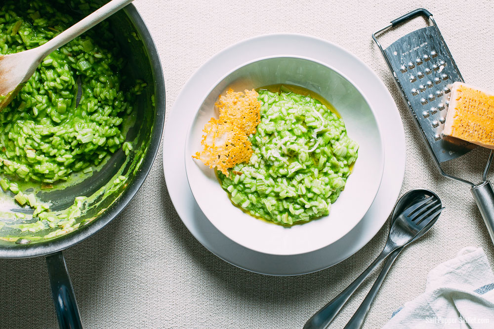 Green Garlic Risotto | SaltPepperSkillet.com