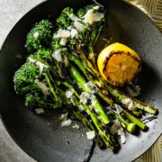 grilled broccolini with lemon and parmesan horizontal