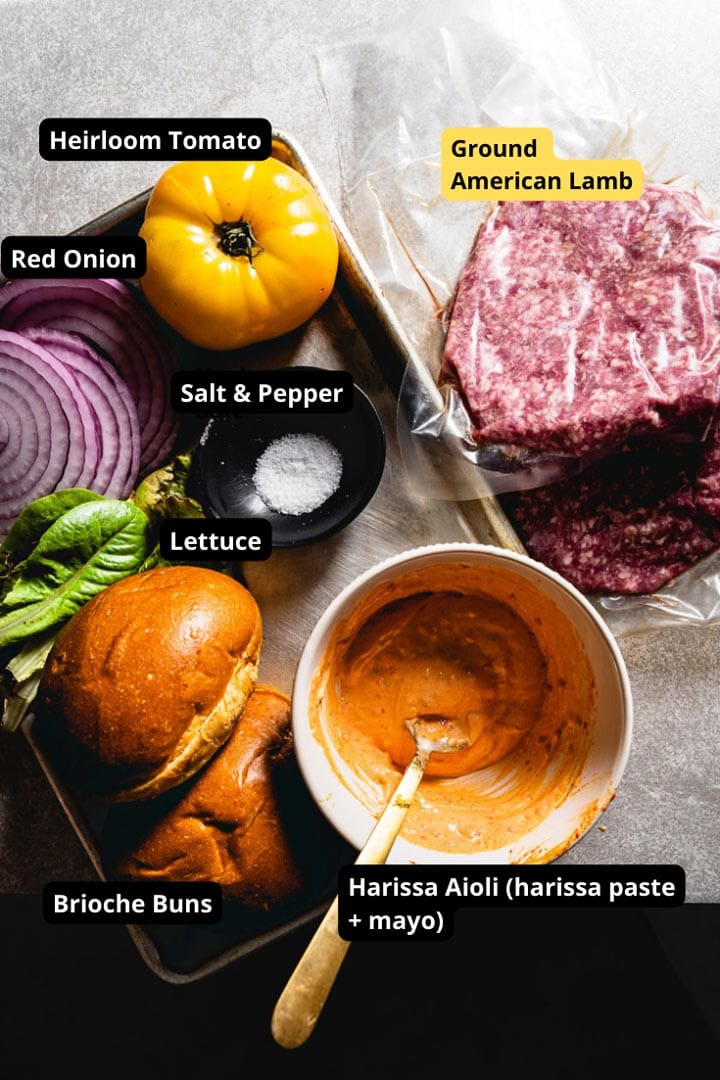 grilled lamb burger recipe ingredients