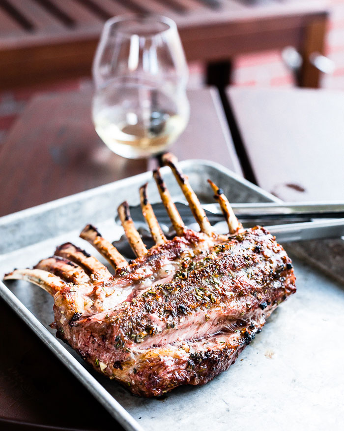 Grilled Rack of Lamb with Mint Chimichurri Recipe