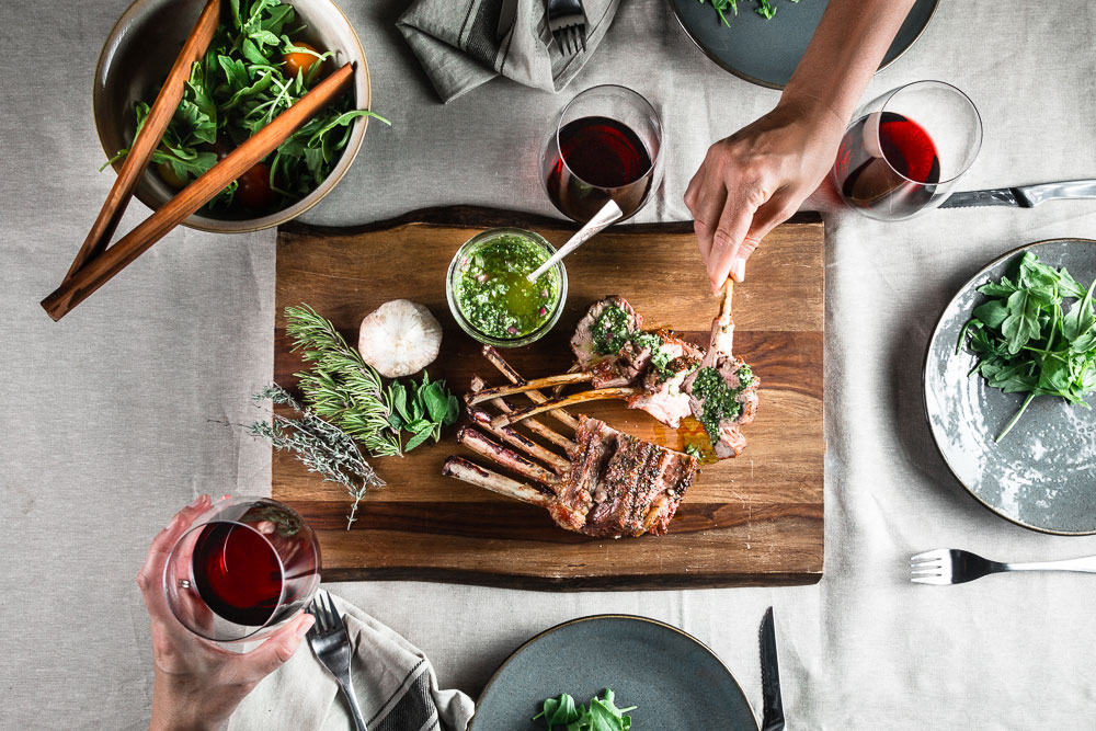 Sous Vide Lamb Chops With Mint Chimichurri - Two Kooks In The Kitchen