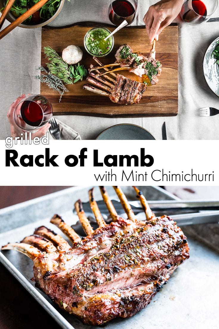 Grilled Rack of Lamb with Mint Chimichurri Recipe