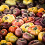 heirloom tomatoes at farmers market