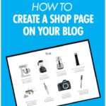 how to create a shop page on wordpress blog