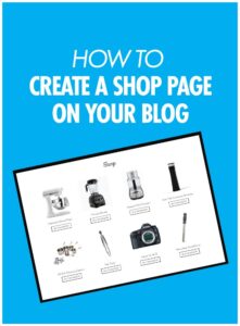 How to Create a Shop Page on Your Blog