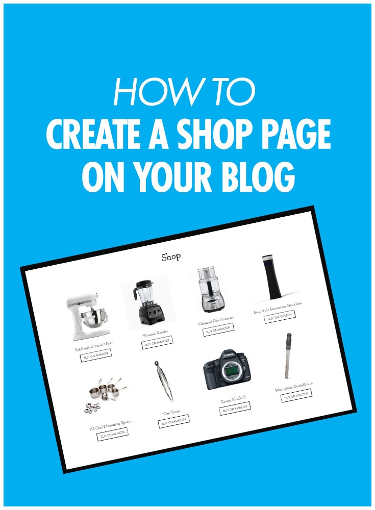 how to create a shop page on wordpress blog
