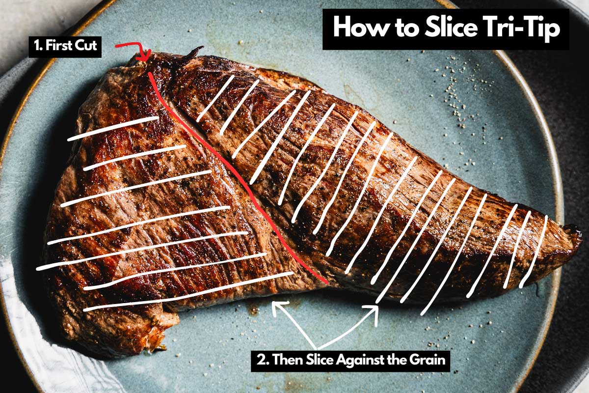 how to cut a tri tip illustrated