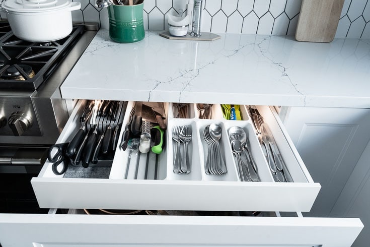 ikea silverware hidden drawer