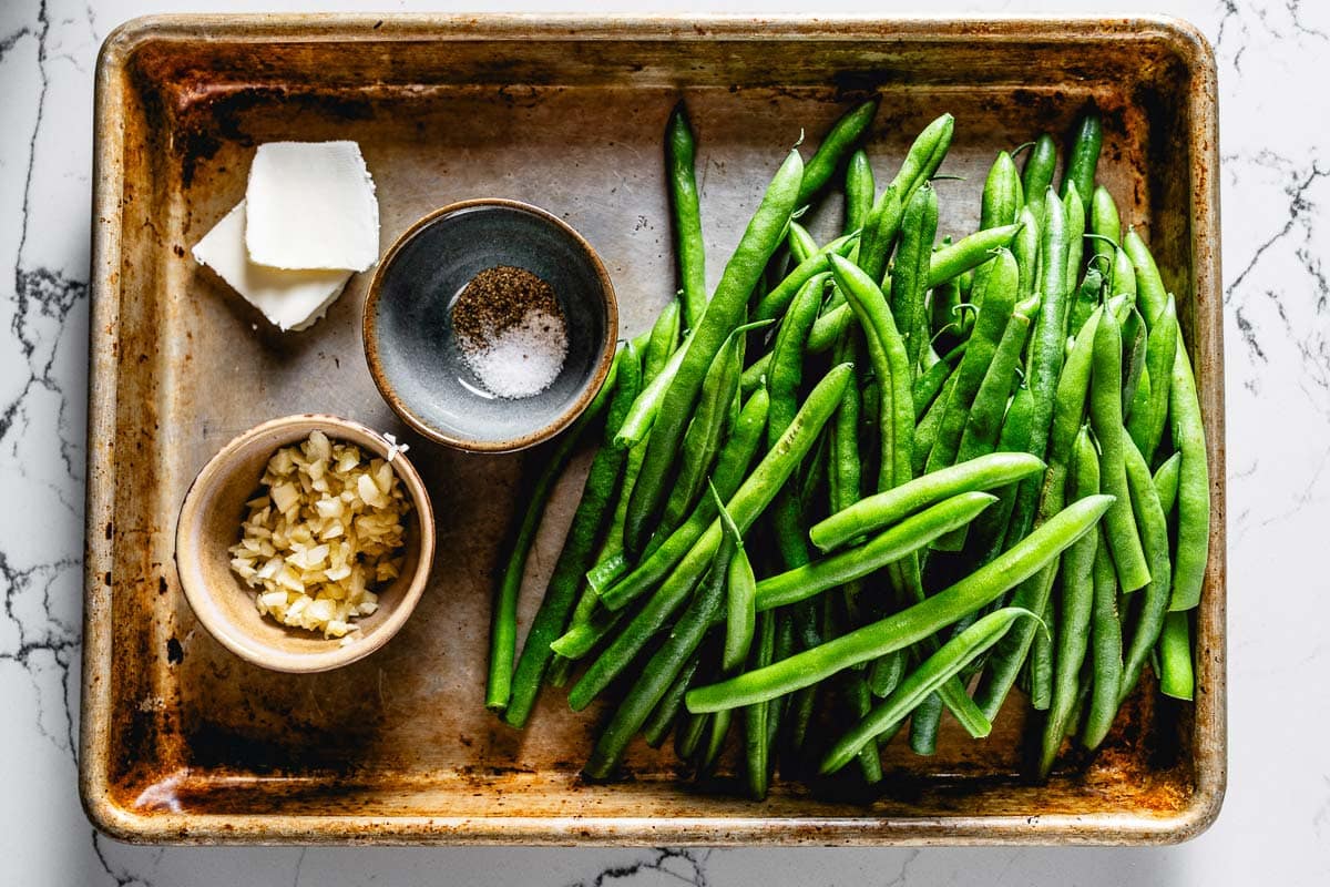 ingredients for garlic green beans
