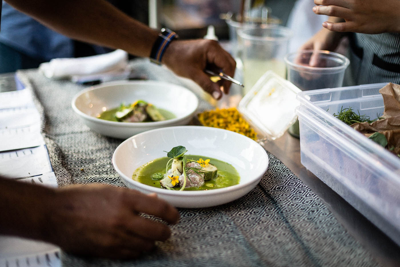 javier plascencia plating Yellowtail Aguachile