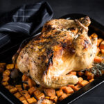 lemon-thyme roast chicken side view