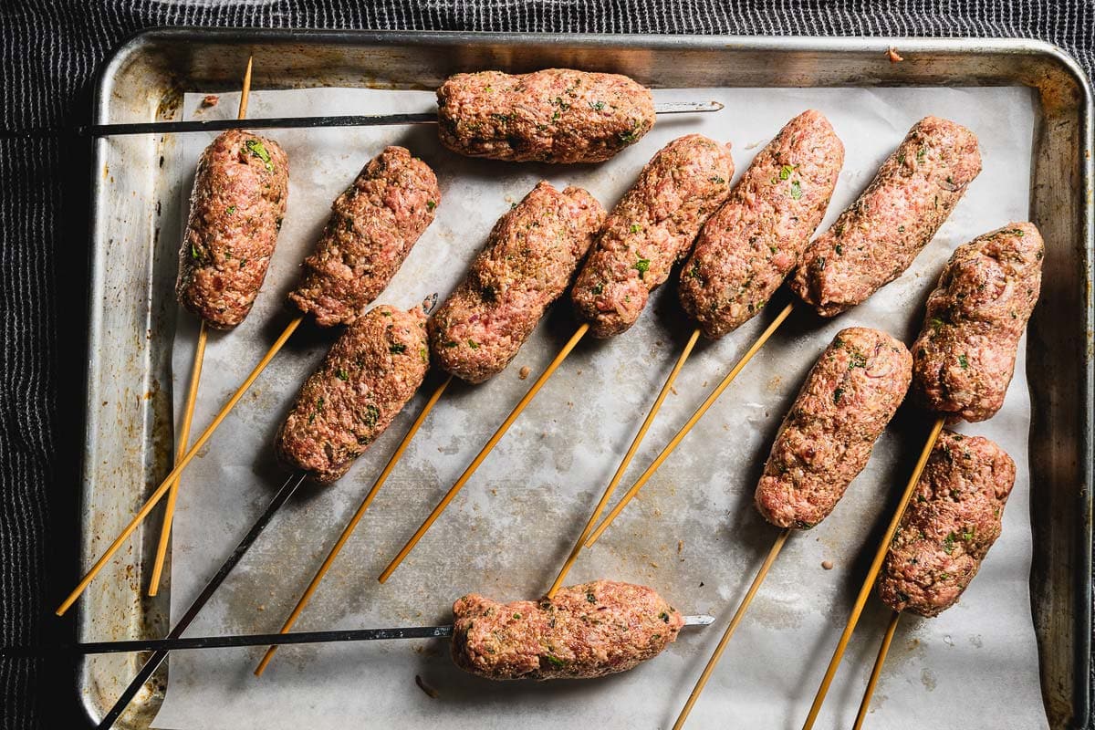 making adana kebabs