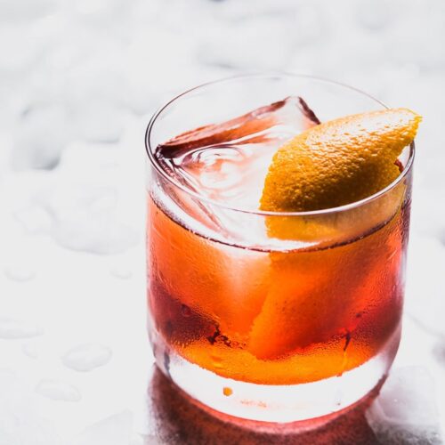 negroni cocktail recipe side view