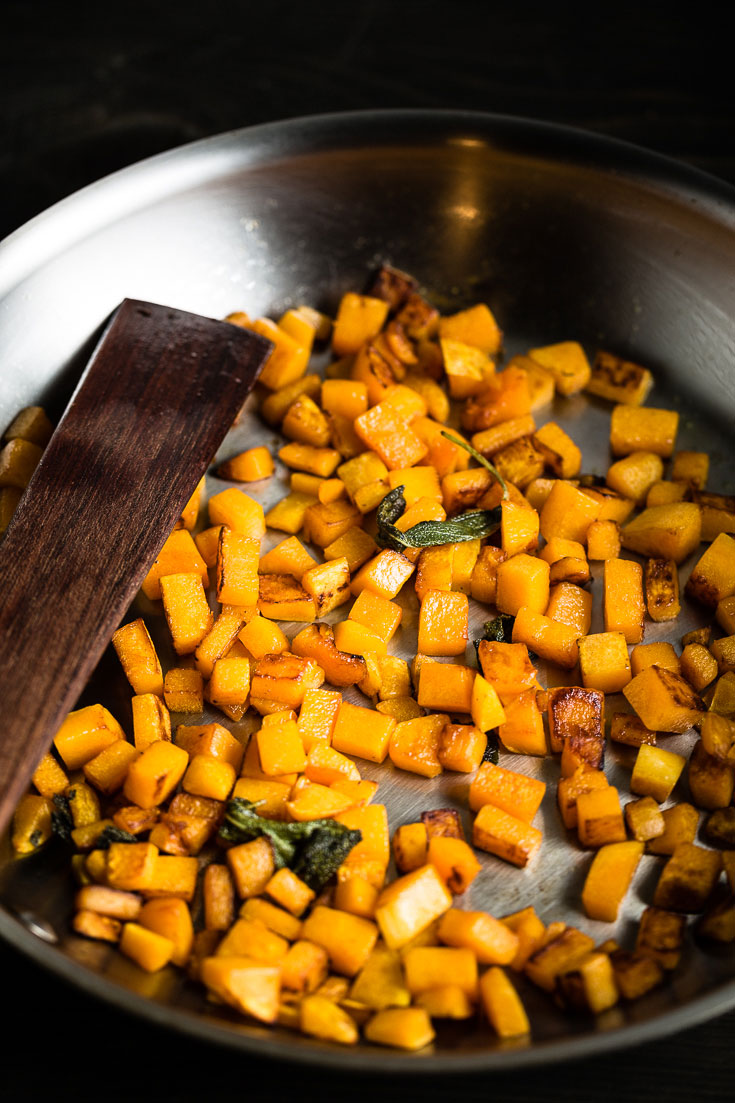 pan roasted butternut squash and sage