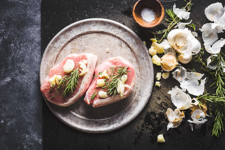 pork chops prep for sous vide