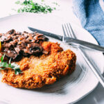 Pork Schnitzel + Mushroom Sauce | SaltPepperSkillet.com