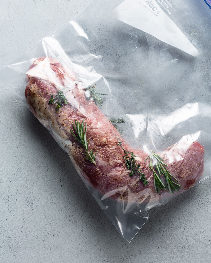 pork tenderloin in bag for sous vide cooking