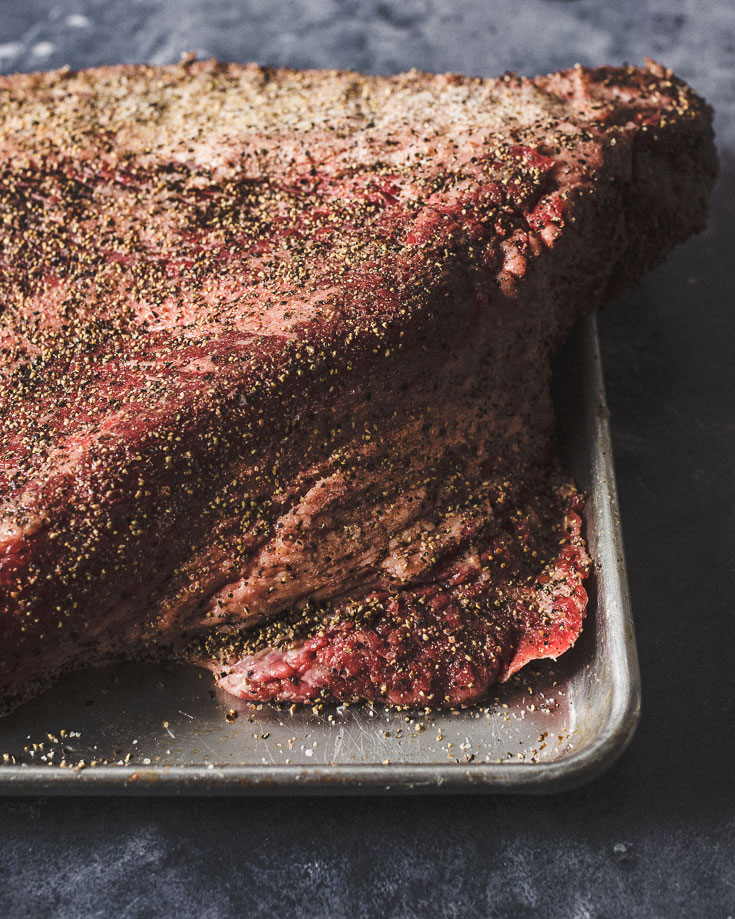 First brisket - no wrap 7lber w. Trader Joe's coffee rub , ground pepper,  salt : r/Traeger