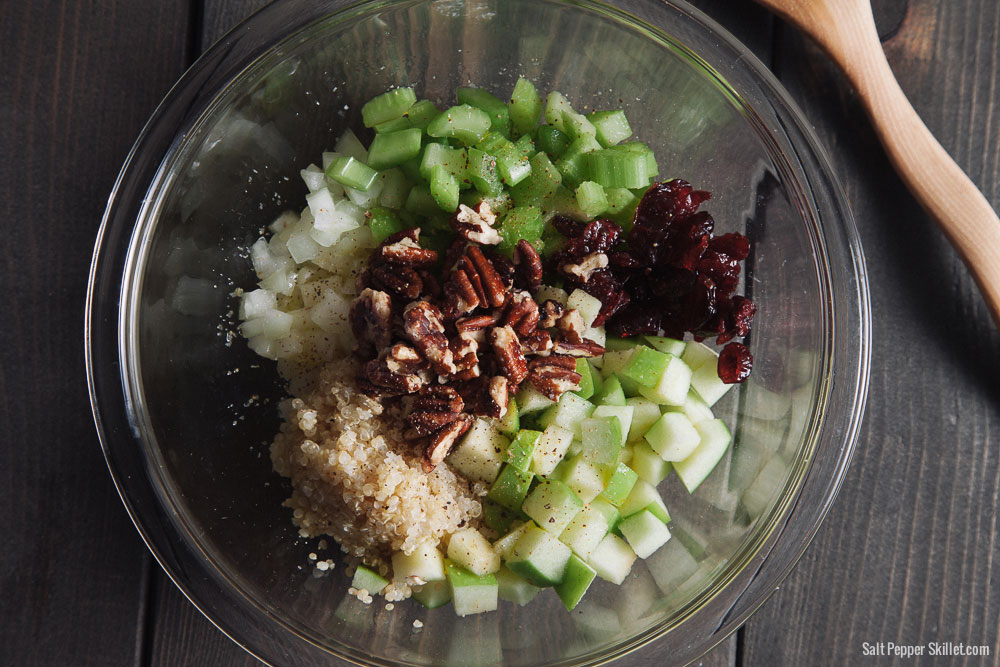 Quinoa Salad with Pecans, Apples and Cranberries