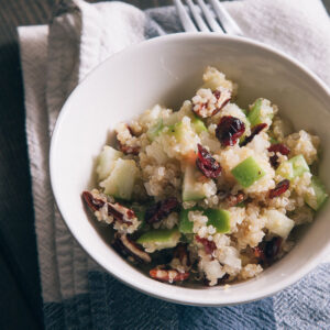 Quinoa Salad with Pecans, Apples and Cranberries