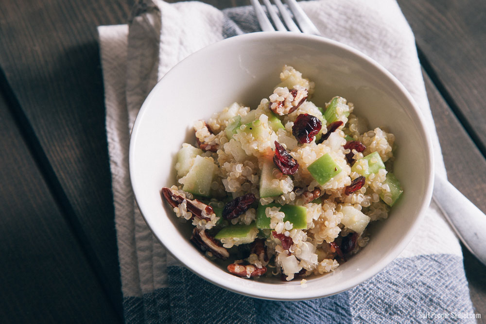 Quinoa Salad with Pecans, Apples and Cranberries