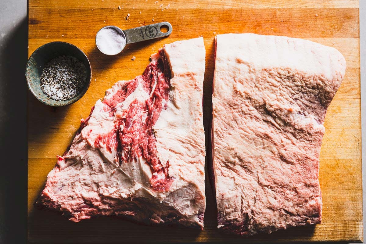 ready to season brisket flat halves