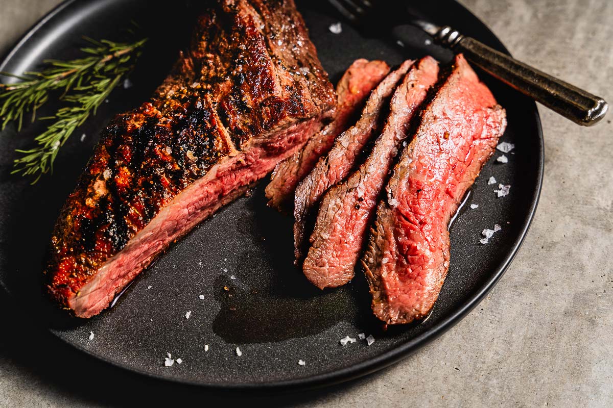 reversed seared grilled tri tip horizontal